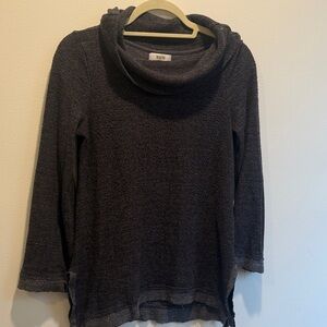 Anthropologie Charcoal Gray Cowlneck Sweater